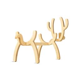 Wooden Reindeer Christmas Wine Holder Wine Rack Stand Lover Gift - thumbnail 4