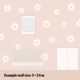 Big White Daisy Flowers Wall Decals, Plastic-Free Wall Stickers - thumbnail 3