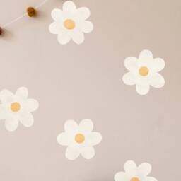 Big White Daisy Flowers Wall Decals, Plastic-Free Wall Stickers - thumbnail 4