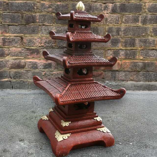 Massive Pagoda Figure Concrete Lantern Sculpture Oriental Temple Statue Handcrafted Zen Garden Decor Stone Ornament Art Gift - image 1