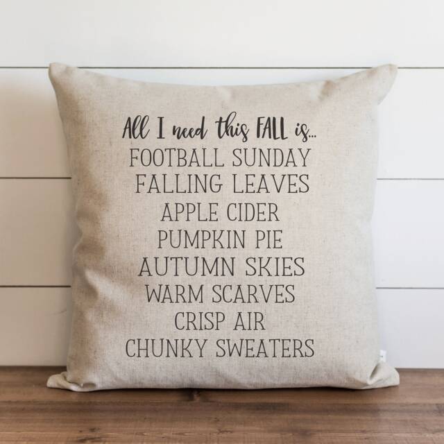 Fall Pillow Cover // All I Need This Autumn Thanksgiving Home Decor - image 1