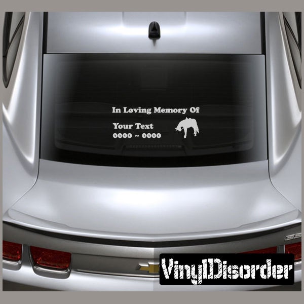 Horse 02 in Loving Memory Custom Car Or Wall Vinyl Decal Stickers - Ilmhorse02Et - image 1
