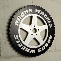 Personalised Garage Sign/Custom Car Tyre Wheel Plaque Handmade Automobilia Hanging Wall Art UK - thumbnail 2