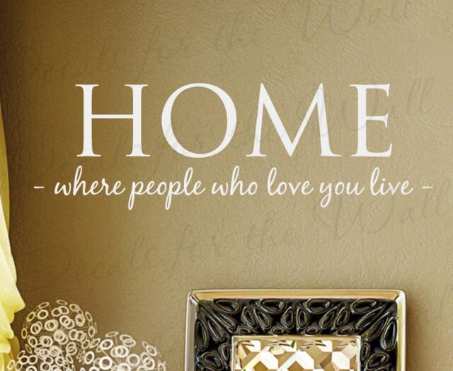 Home Where People Who Love You Live Family Living Room Decorative Vinyl Wall Decal Lettering Letters Decor Quote Sticker Decoration H07 - image 1