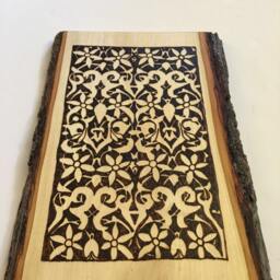 Wood Wall Art Wood Decor Wall Hanging Plaque Islamic Alhambra Spanish Arabesque Nasrid Art Medieval - thumbnail 2