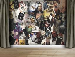 Movie Poster Collage Wallpaper Mural - Peel & Stick Wall Decal - thumbnail 1