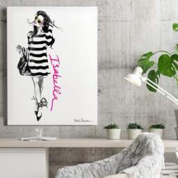 Personalized Makeup Wall Art, Fashion Illustration Face, Graduation Birthday Valentines Day Gift For Wife Girlfriend - thumbnail 2