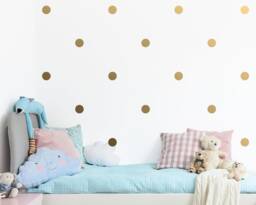 Polka Dot Wall Decals - Gold Confetti Decal Set Unique Vinyl Decals, Silver Modern Metallic Decor For Gifts & More - thumbnail 1