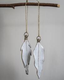 White Feather Christmas Decoration