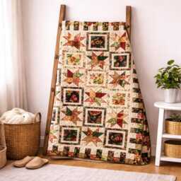 star & Framed Blocks Quilt Pattern - Lexington Throw Size - PDF Download - thumbnail 1