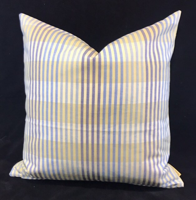 Striped Linen Cushion Cover Earthy European Style, 18x18 In - image 1