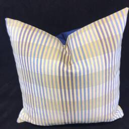 Striped Linen Cushion Cover Earthy European Style, 18x18 In - thumbnail 4