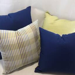 Striped Linen Cushion Cover Earthy European Style, 18x18 In - thumbnail 3