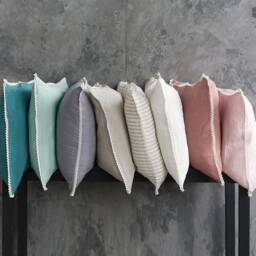 Softened Linen Pillow Case With Lace - Eu Ikea Size Softened - thumbnail 2