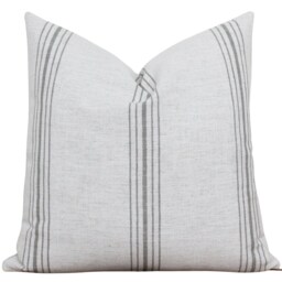 Decorative Pillow Cover With Gray Stripes Grain Stripe Designer Cushion Neutral Covers Lumbar - Marlow - thumbnail 3