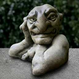 Massive Monster Statue Concrete Gargoyle Sculpture Gargoyle Lover Gift Handmade Art Front Door Decoration Lawn Ornament Yard - thumbnail 1