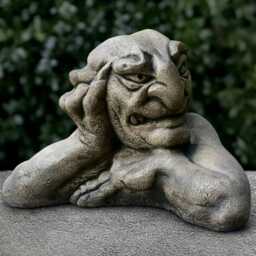 Massive Monster Statue Concrete Gargoyle Sculpture Gargoyle Lover Gift Handmade Art Front Door Decoration Lawn Ornament Yard - thumbnail 3