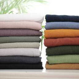 Two Organic Linen Towels With Loop, 24I X40In 60X100 cm, Fitness Travel Bath Sauna Towel in Handmade By Flaxbox Craftsman - thumbnail 2