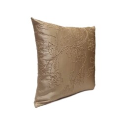 Beige Pillow, Throw Pillow Cover, Decorative Cushion Pillowcase, Accent Toss Satin Blend, Floral - thumbnail 2