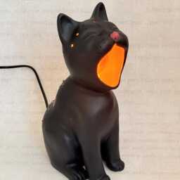 Handmade Ceramic Cat Lamp Cozy Night Light For Lovers - thumbnail 2