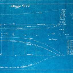 Vintage Boat Blueprint Print V-Bottom Design, Motor Boating Series - thumbnail 3