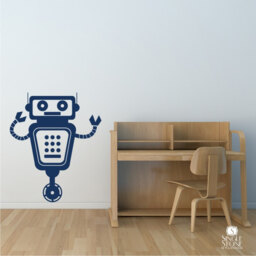 Nursery Robot Wall Decal - Vinyl Stickers Art Custom Home Decor - thumbnail 1