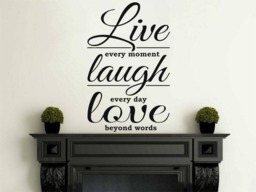 Live Laugh Love Vinyl Wall Decal Inspirational Quote Sticker - thumbnail 1