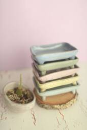 Pastel Classic Soap Dish - Ceramic Vintage Style