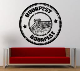 Budapest Stamp Wall Decal Sticker Vinyl Mural Leaving Bedroom Room Home Decor Free Shipping L331 - thumbnail 1
