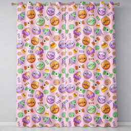 Cute Halloween Donut Candy Ice Cream Kawaii Seamless Pattern Blush Background Readymade Eyelet Ring Top Thermal 100% Blackout Curtains - thumbnail 2