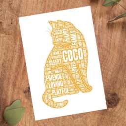 Personalised Cat Word Art Print - Pet Memorial Gift - thumbnail 3