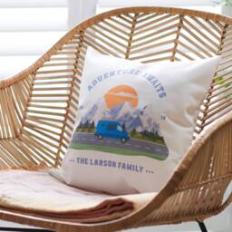 Personalised Motorhome Adventure Cushion - Custom Road Trip Lover Pillow - thumbnail 2