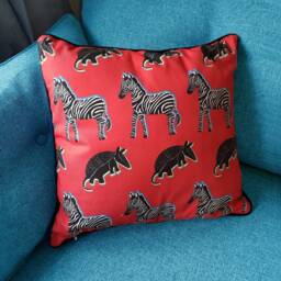 Zebra & Armadillo Decorative Cushion - thumbnail 2