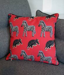Zebra & Armadillo Decorative Cushion - thumbnail 4