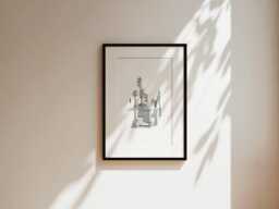 Salvador Dali Style Art Print, Modern Abstract Geometric Wall Art, Surrealistic Print For Framing, in Grey Tones