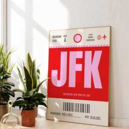 Personalised Luggage Tag Location Print, Custom Create Own Retro Wall Keepsake Housewarming Gift - thumbnail 3