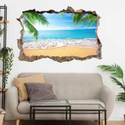 Tropical Beach Palm Tree Wall Sticker Mural Decal Poster Print Art Home Office Decor Dc13 - thumbnail 2