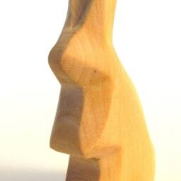 Hand Carved Wooden Bunny Waldorf Eco-Friendly Toy - thumbnail 3