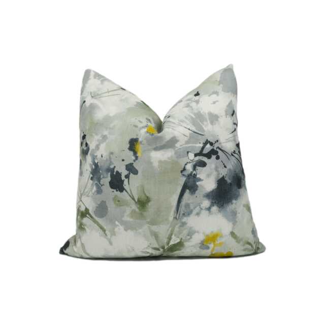 Sanderson - Simi Grey/Pearl Stunning Watercolour Floral Cushion Cover Handmade Throw Pillow Designer Home D??cor - image 1