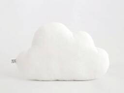 White Cloud Pillow For Nursery Decor, Baby Cushion Shower Gift Boy Girl Gender Neutral Throw Kids Room Infant Bed Baptism Christening - thumbnail 3