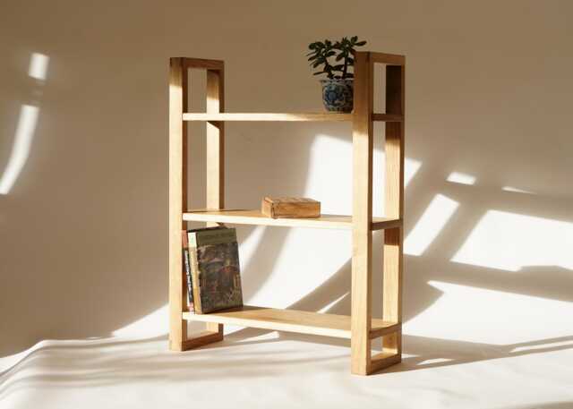 Custom Oak Shelves Handmade Solid Wood Shelving Unit - image 1