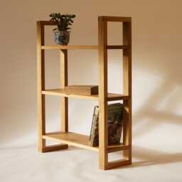 Custom Oak Shelves Handmade Solid Wood Shelving Unit - thumbnail 2