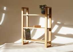 Custom Oak Shelves Handmade Solid Wood Shelving Unit - thumbnail 1