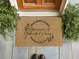 Baby Announcement Idea - Custom Grandparent Doormat Memories Made Here - thumbnail 1