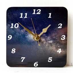 Galaxy Desk Clock - Decoupage Photo Space Stars Astronomy Night Sky Milky Way - thumbnail 3