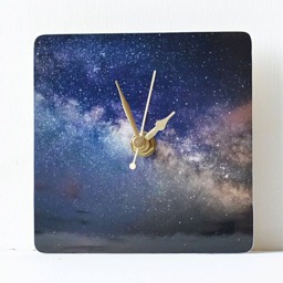 Galaxy Desk Clock - Decoupage Photo Space Stars Astronomy Night Sky Milky Way - thumbnail 2