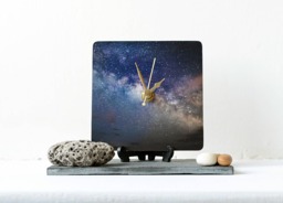 Galaxy Desk Clock - Decoupage Photo Space Stars Astronomy Night Sky Milky Way