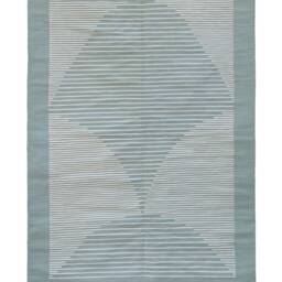 Large Kilim Area Rug For Living Room Aesthetic - Flatwoven Modern Scandinavian Low Pile Art Deco Rugs Mint Green Cotton 2x3 4x6 5x8 8x10 - thumbnail 2