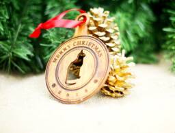 Cat Christmas Ornament - Laser Cut Pet Memorial Gift - thumbnail 1