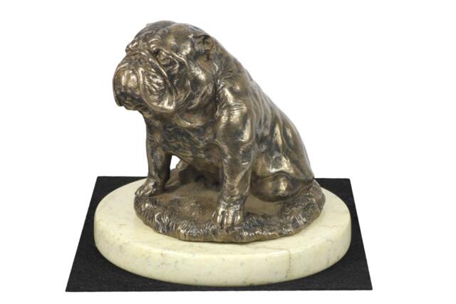 Bulldog, English Bulldog , Dog Sand Marble Base Statue, Limited Edition, Artdog. Made Of Cold Cast Bronze. Perfect Gift. Limited Edition - image 1